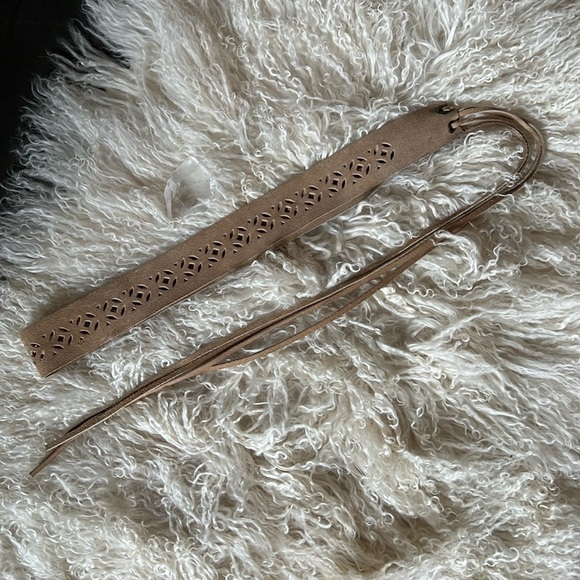 Suede Hippie Belt with Grommets - Picture 1 of 5